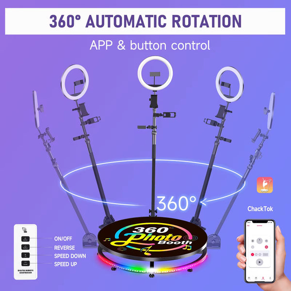 360 Photo Booth 39 inches - Event Venture Supply