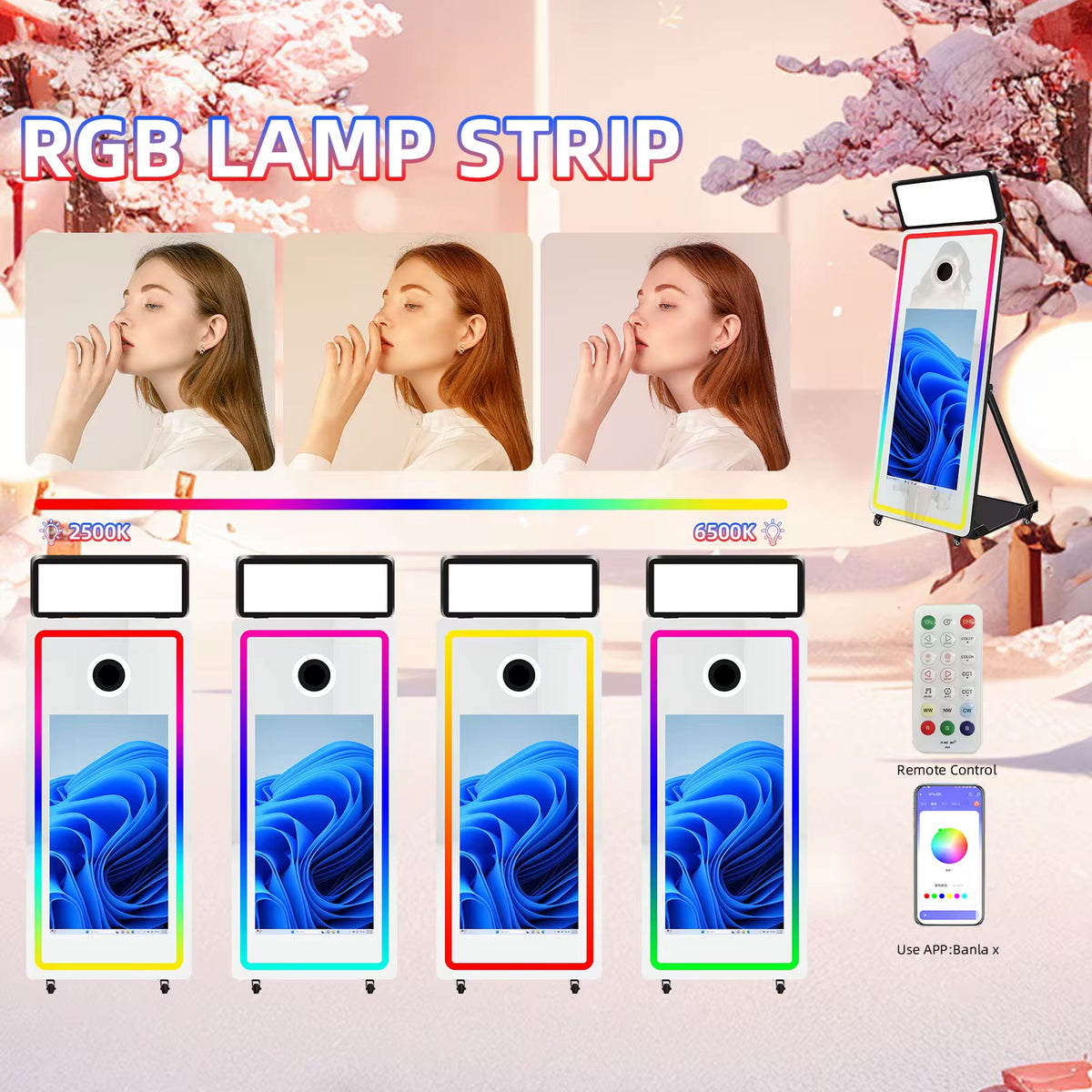 65” Magic Mirror Photo Booth