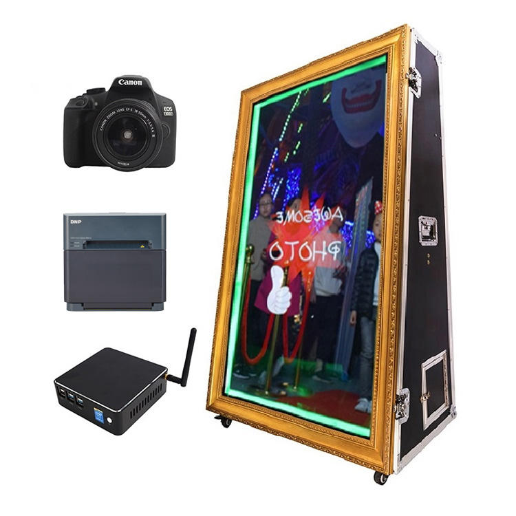 65" Traditional Popular Magic Mirror Photo Booth Machine Selfie Photobooth Touch Screen