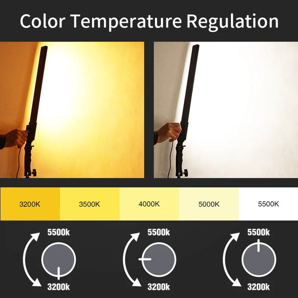 40CM LED Light Photography Studio LED Lighting Kit Adjustable Light with Light Stand Tripod Photographic Video Fill Light