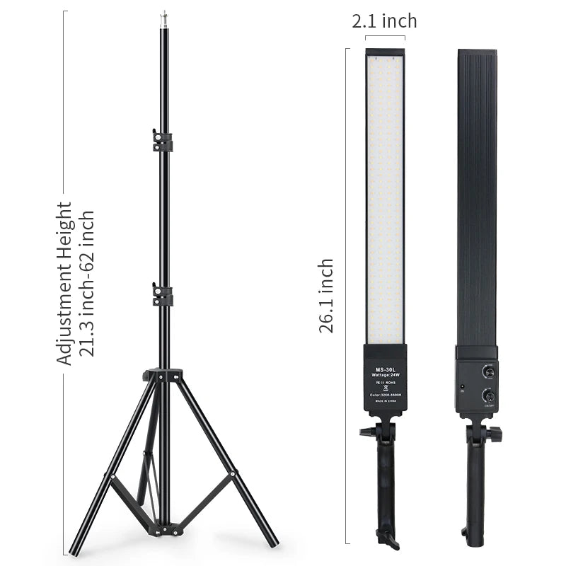 40CM LED Light Photography Studio LED Lighting Kit Adjustable Light with Light Stand Tripod Photographic Video Fill Light